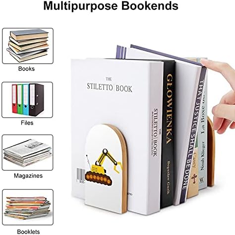 Caterpillar Crane dekorativna Bookends za police drvena knjiga završava Organizator Print Bookend podržava par