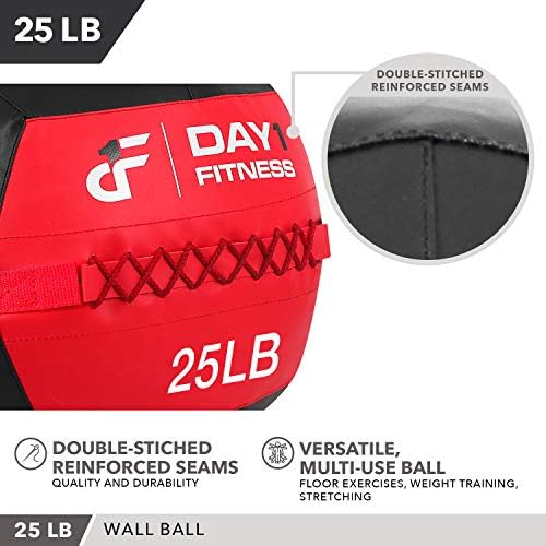 1. dan fitnes meka zidna Lopta – 9 težina i 3 opcije boja - velike izdržljive lopte za vježbe na podu, istezanje, snaga jezgre