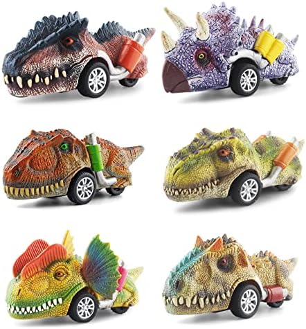 DINOBROS igračke dinosaurusa za djecu 3-5, povucite automobile dinosaurusa za 3 4 5 6 7 godina Dječaci Djevojčice 6 pakovanje Dino Toys pokloni za malu djecu