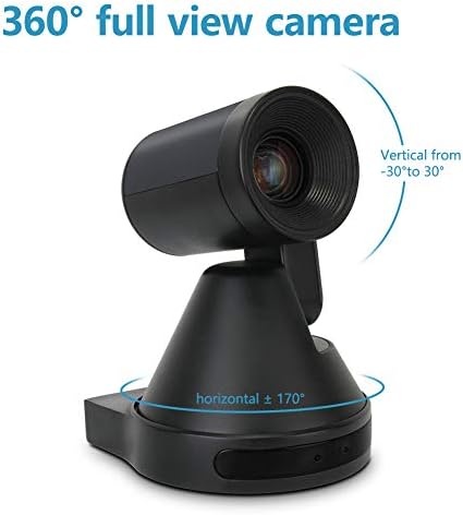 LEVEK PTZ kamera USB 2.0 3x optički zum 1080p HD 2D & 3D smanjenje buke PTZ live streaming kamera za konferencijsku salu,online nastava, poslovni sastanak i više