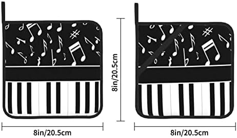 Klavirski tasteri sa muzičkim notama Kuhinjski nosač nosača potporni poliesterski neklizajući pećnicu