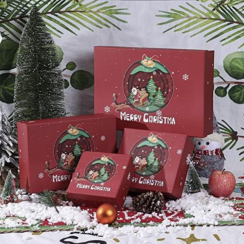 KESTY kutija Velika Poklon kutija crveni svjetski poklopac Poklon kutija za Badnje veče bombona kutija za jabuke Christmasgiftboxred