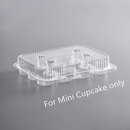 4U'LIFE (Mini Cupcake 12 pretinac kristalno čist kupolasti poklopac sa šarkama nosač za Cupcake, Transporter