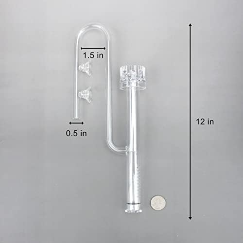Alfie Pet-Vicki 2-dijelni Aquarium Glass Lily Pipe Set priliv odliv za eksterni sistem filtera-veličina: 17mm