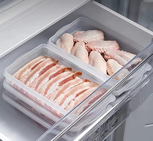 2 Pakovanje plastična kutija za slaninu, deli Meat Saver hladnjak čuvar frižidera, posuda za čuvanje