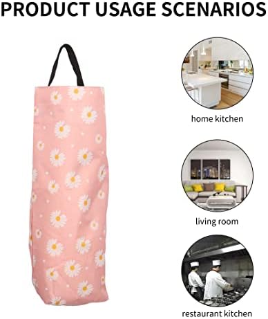 QIANRENON kuhinjska namirnica plastična kesa za smeće držač za pranje na zid sklopiva mala Daisy torba