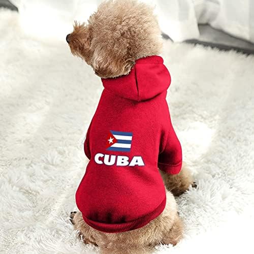 Kubanske dukseve za pse slatka dukserica s kapuljačom kućne kostim odijelo za odjeću sa šeširom