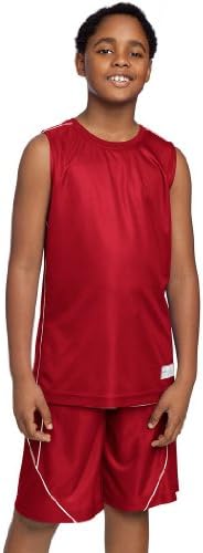 Sport Tek Youth Posicharge MESH reverzibilni majica bez rukava. YT555-True Crvena / Bijela-m