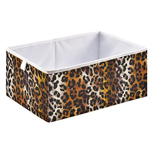 Leopard Print Cube Storage Bin sklopive kocke za odlaganje vodootporna korpa za igračke za organizatore
