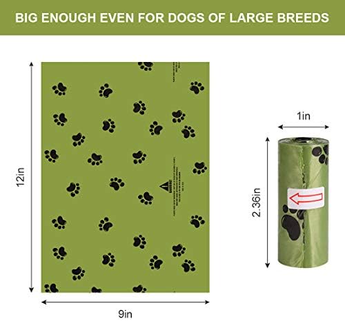 N / C torba za pseću Kakicu, 8 rolni/120 tačaka kese za Kake biorazgradive，izuzetno debela jaka torba za pseći otpad, nepropusna i ekološki prihvatljiva，pomozite da se okolina održi čistom