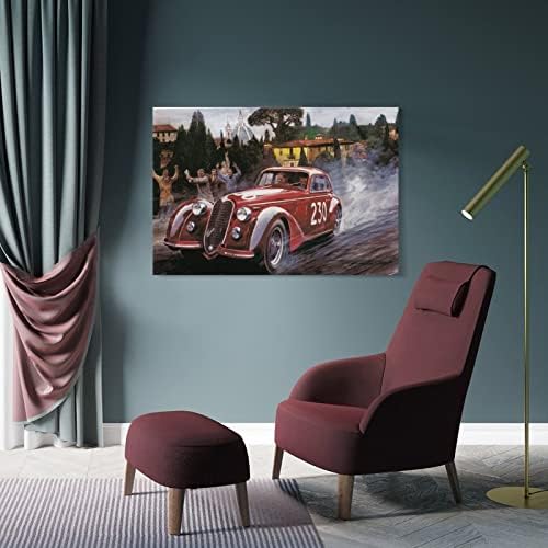Estetski Posteri Classic Car Race zidni otisci slike za zidni ukrasi platno zidni umjetnički otisci za zidni dekor soba dekor spavaća soba dekor pokloni 24x36inch Frame-Style