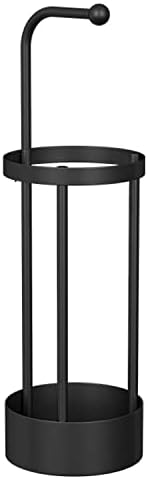 ZESUS metalni kišobran od dekorativnog i stabilnog držača štapa sa uklonjivim ladicama / crna /