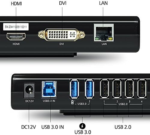Slučaj 5, WAVLINK USB 3.0 Univerzalna priključna stanica za laptop Dual ekran sa HDMI & DVI / VGA sa Gigabitom