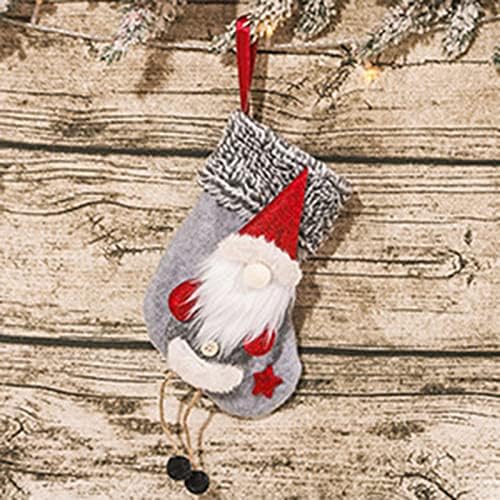 Božićne čarape Velike čarape Klasična slika Božićna čarapa Candy Bag Božićni ukrasi Božićni privjesak poklon za mačke