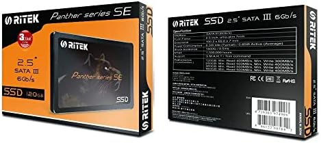 Ritek 120GB SSD 3D NAND 2.5 SATA III 6Gb/s Ultra Slim 7mm do 550 MB/s Panther SE