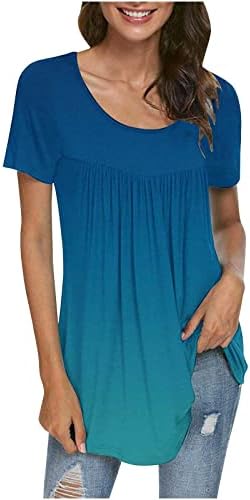 MRŠIINRI ženski vrhovi 2023 ljetna moda Henley v bluza za vrat Dressy Casual Button Down Vintage cvjetne Flare i lepršave košulje
