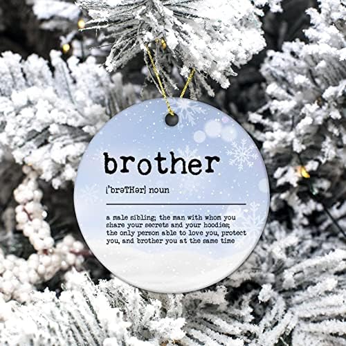 Božić keramički Ornament brat definicija Božić Ornamenti Izreke slova dvostrano štampani Funny Božić Memrable