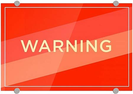 CGsignLab | Upozorenje -Modern dijagonal Premium akrilni znak | 18 x12