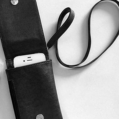Leptir uzorak u blijedo telefonskom novčaniku torbica Viseća mobilne torbice Crni džep