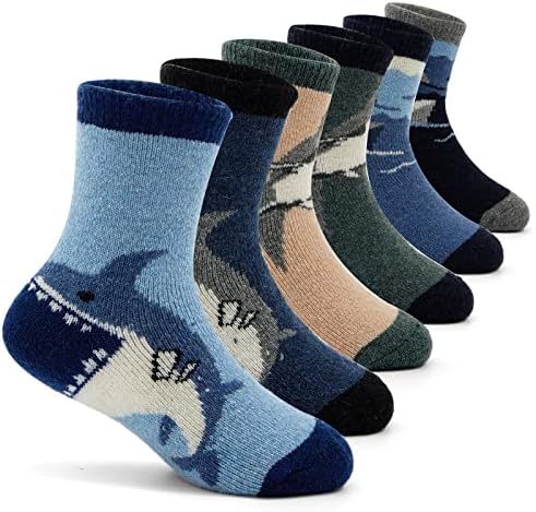 Lollisy Boys zimske vunene čarape djece crtane tople čarape debele termalne čarape za dječake