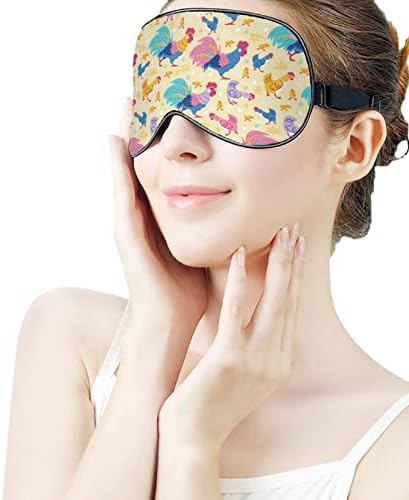 Šareni pijetaone maske za spavanje mekana maska ​​za oči Poklopac efektivnog zasjenjenja sa elastičnim podesivim remenom