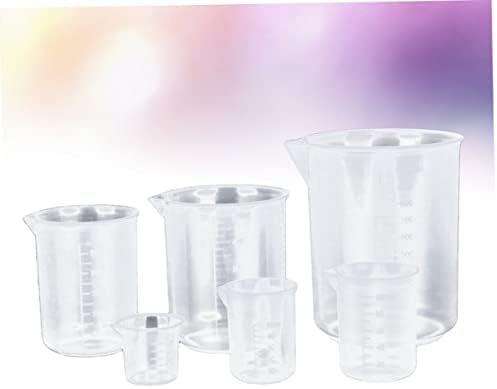 Operitacx 5kom mjerne čašice čašice Laboratorija za mjerne čašice plastične Graduirane čašice laboratorijske