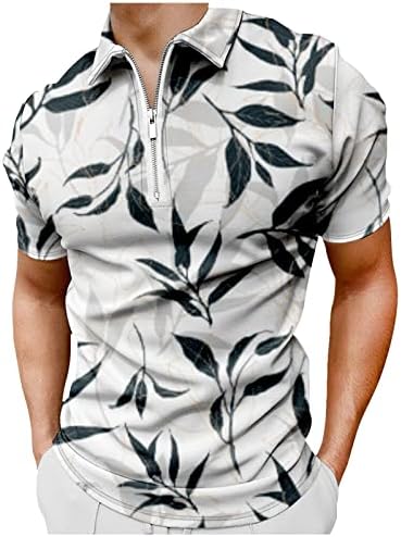 Dudubaby muške modne polo majice casual kratkih rukava Golf majice Boja patentni pamučni vrhovi uskrsni pokloni