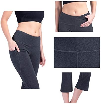 Sykroo ženski bootcut Yoga Capri hlače visoki struk Flare Workout Bootleg Hlače Trčeve kontrole Atletski gamaši sa džepovima