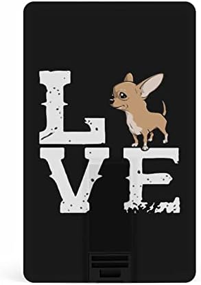 Love Chihuahua USB Flash Drive Dizajn kreditne kartice USB Flash Drive Personalizirani memorijski