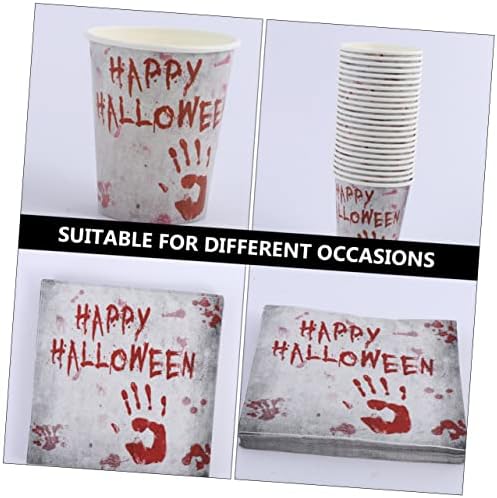 Luxshiny Halloween Krvavi ukras za otiska ručne otiske 1 Set Halloween Jednokratni softver za večeru