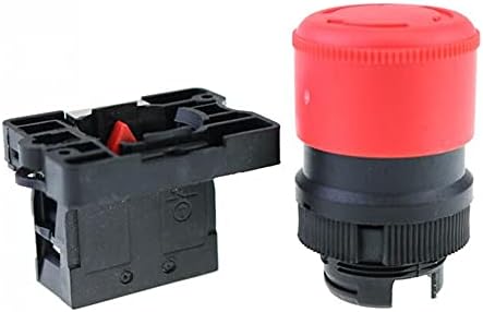 Outvi 22mm NC Crveni prekidač gumba za hitne slučajeve + NC AC660V / 10A XB2-BS542