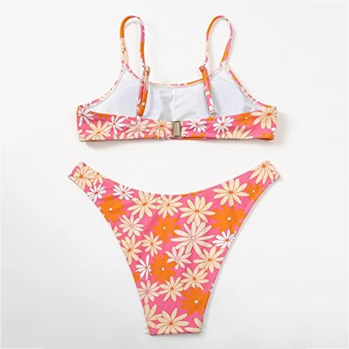 Tange bikini kupaći kostim za žene Halter izrez Criss Cross cvjetni & nbsp;štampani kupaći kostimi