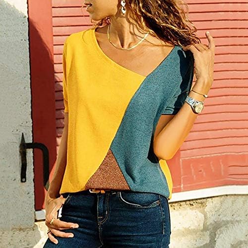 Yubnlvae duge rukave majice za žene prozračne bluze Plus Veličina modni ljetni kvadratni vrat trendi Casual Tie-dye