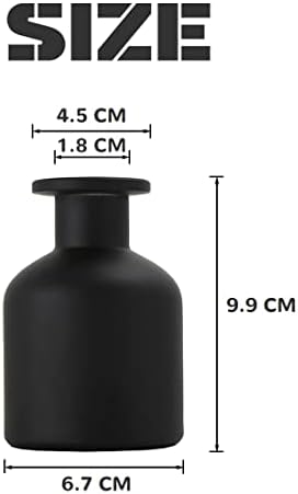 Vipolish 1pc crna 150ml / 5oz staklene boce za difuzore Jars Aromaterapy boca vaza mirisni pribor