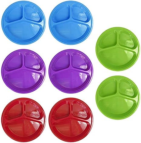 Set asortiranog 3 pretinca 10 ploče - 4 boje 1,25 Dubina - BPA Besplatno - Perilica za suđe sef - mikrovalna pećnica