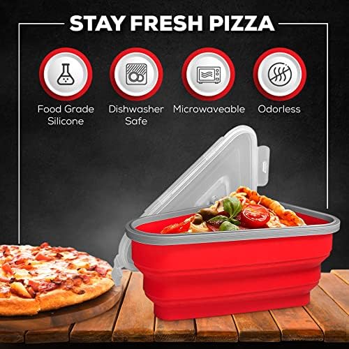 Sklopivi kontejneri za skladištenje silikonskih pica, kutija za pizzu za višekratnu upotrebu sa 5 posuda za