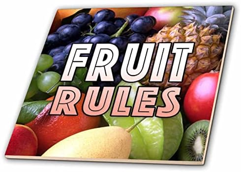 3drose slika reči voćna pravila na voćnoj pozadini-Tiles