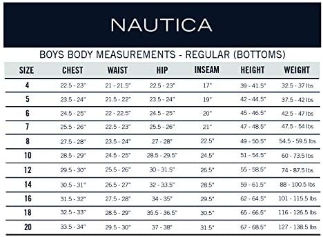Nautica Boys školska uniforma od Kepera kaki pantalone, ravan prednji & elastični pojas, zatvaranje patentnim