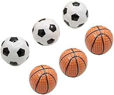 Cartoon keramička ladica dugme w / screw košarkaški Fudbal oblik ručka Pull jedna rupa 35mm dečija soba