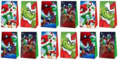 NA 24kom Grinch Goody torbe Božić poklon torbe za Grinch Rođendanska zabava dekoracije potrošni materijal