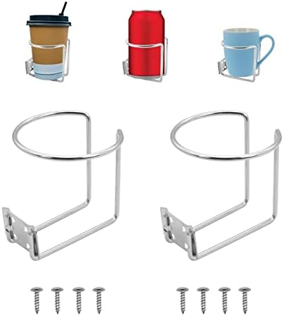 2pc Držači čaša za piće, tamykibd držači za piće od nehrđajućeg čelika i univerzalni držač za metalni čah, držači