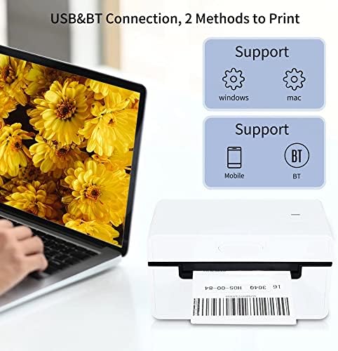XXXDXDP desktop štampač termalnih etiketa za 4x6 proizvođač nalepnica za otpremu 180mm/s USB BT termalne nalepnice štampač Max.110mm papir