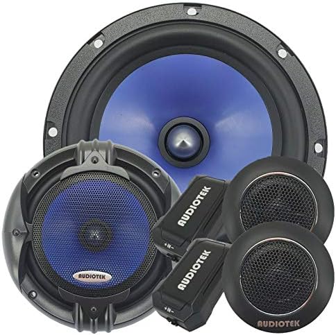 Par Audiotek 65c 6-1 / 2 inčni dvosmjerni zvučnik set sa 1000-watt vršnom snagom 340 vata RMS 170 Watt po zvučniku Odziv frekvencije: 65-20,000 Hz