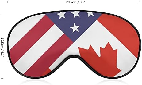 Amerika Kanada Zastava Mekana maska ​​za oči Poklopac efektivna sjenila za sjenčanje Udobna maska ​​za spavanje s elastičnim podesivim remenom