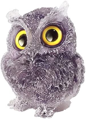 Amogeeli Cleaning Orgone Crystal Owl Figurine, Resin ukras za životinje Owl za kućni kancelarijski