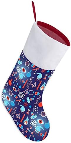 Prekrasna grafička hemijska božićna čarapa Viseći čarape Ispis Xmas Tree Kamin ukrasi
