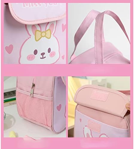 Kawaii torba za ručak za djevojčice Slatka izolovana kutija za ručak japanska estetska zečica štampane stvari Bento Cooler torba za ručak Tote Bag