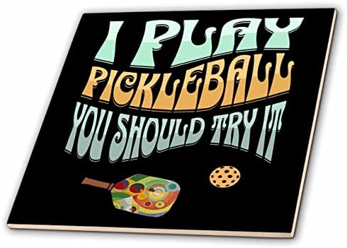3drose slatka smiješna igram kiselu loptu i vi biste trebali Pickleball player sport-pločice