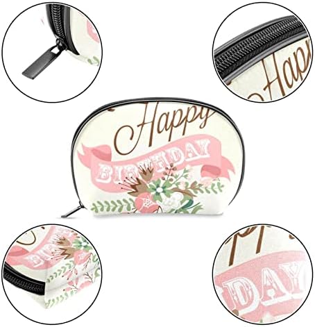 Mala šminkarska torba, patentno torbica Travela kozmetički organizator za žene i djevojke, sretan rođendanski buket