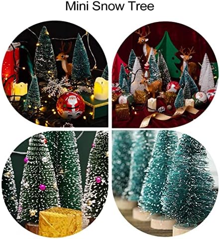 VOSAREA 10pcs Mini Sisal Trees boce četkica za četkicu minijaturni bor stoltop božićno drvsko dekor